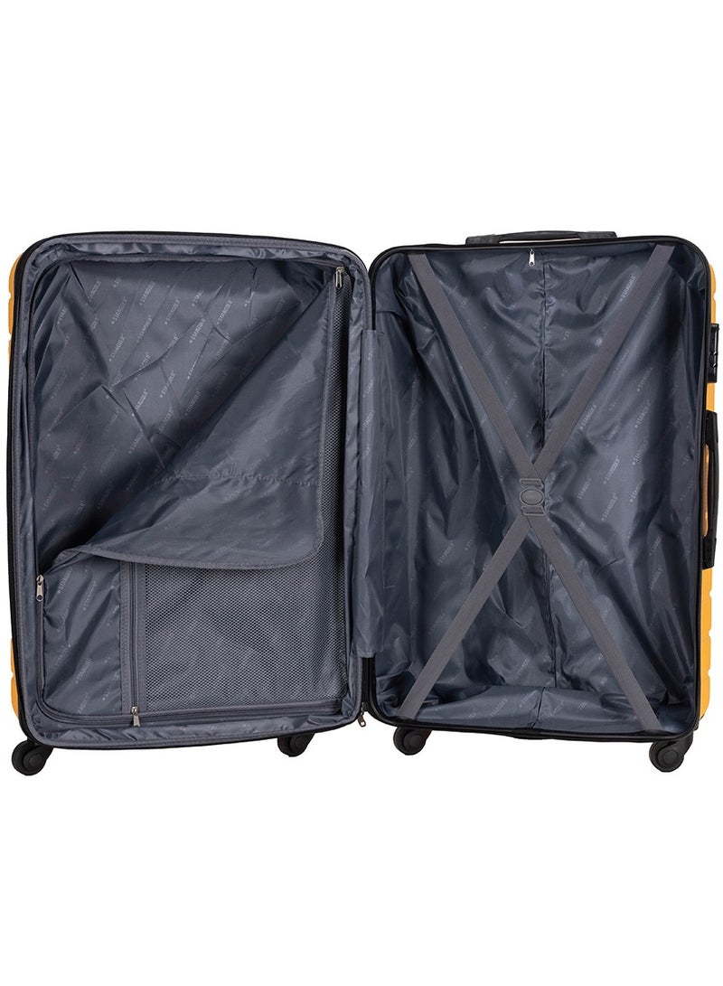 4 Pack Of Hardside Spinner Number Locked Luggage Trolley