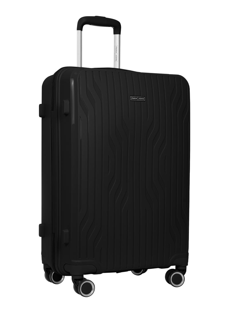 Polypropylene Hard side Spinner Luggage Trolley 24 Inch Black