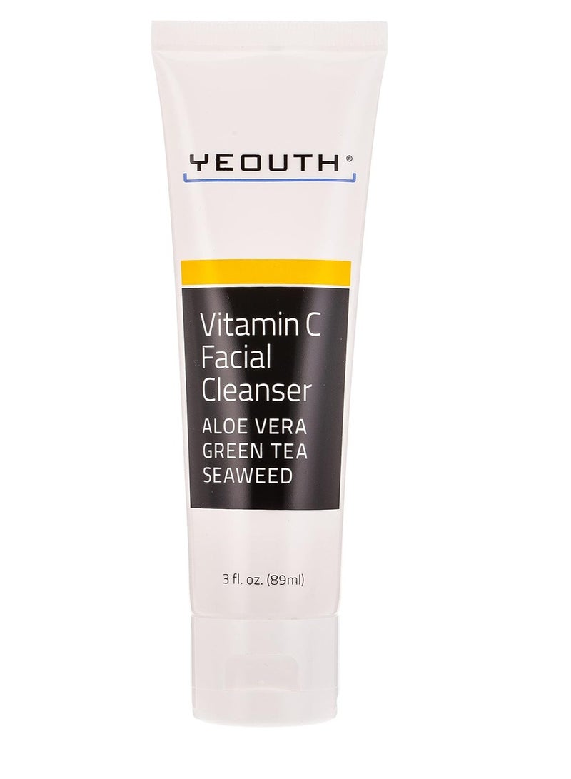 Vitamin C Facial Cleanser with Aloe Vera Green Tea Seaweed Antioxidant Protect Skin from Free Radical 89ml