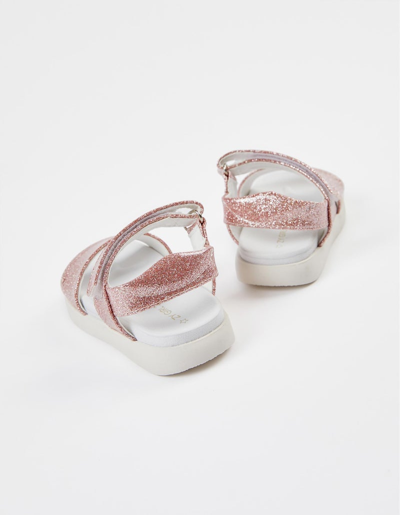 Shiny Sandals for Baby Girls, Pink