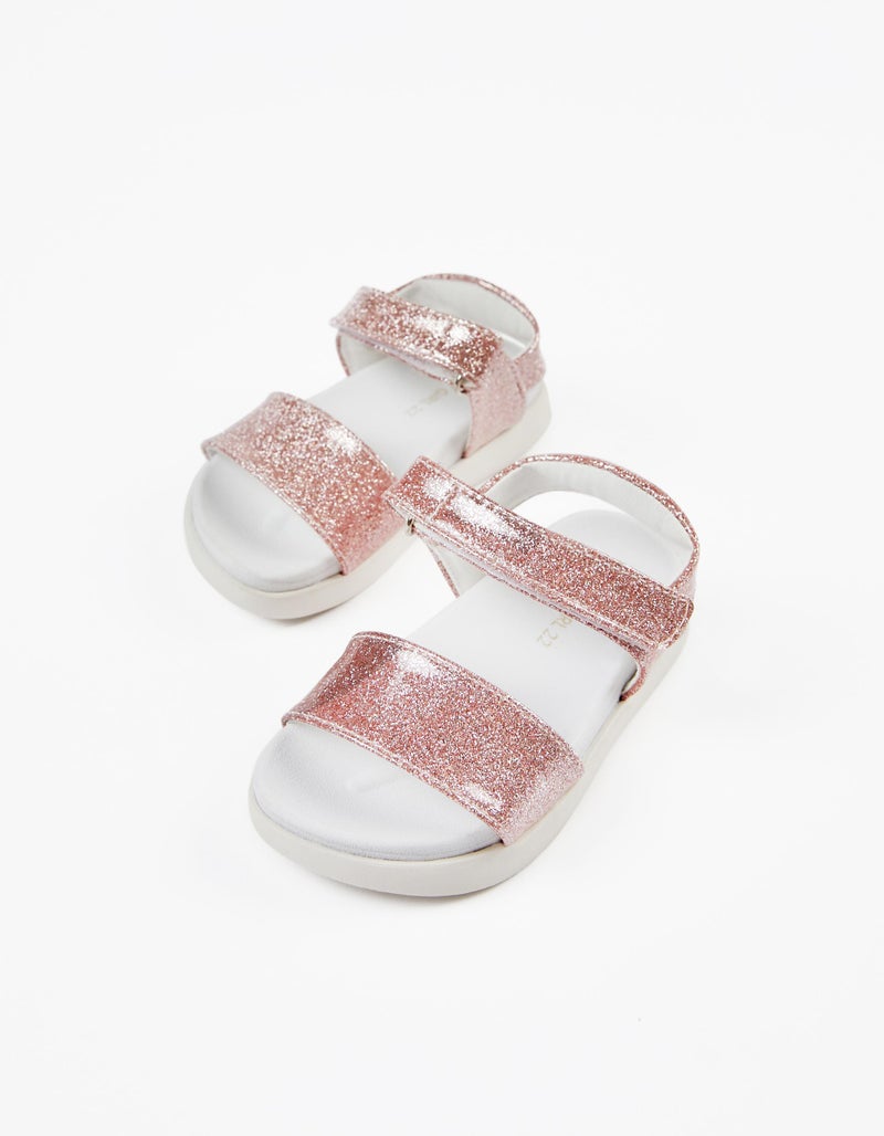 Shiny Sandals for Baby Girls, Pink