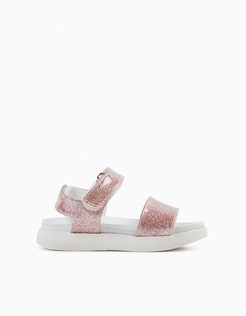 Shiny Sandals for Baby Girls, Pink