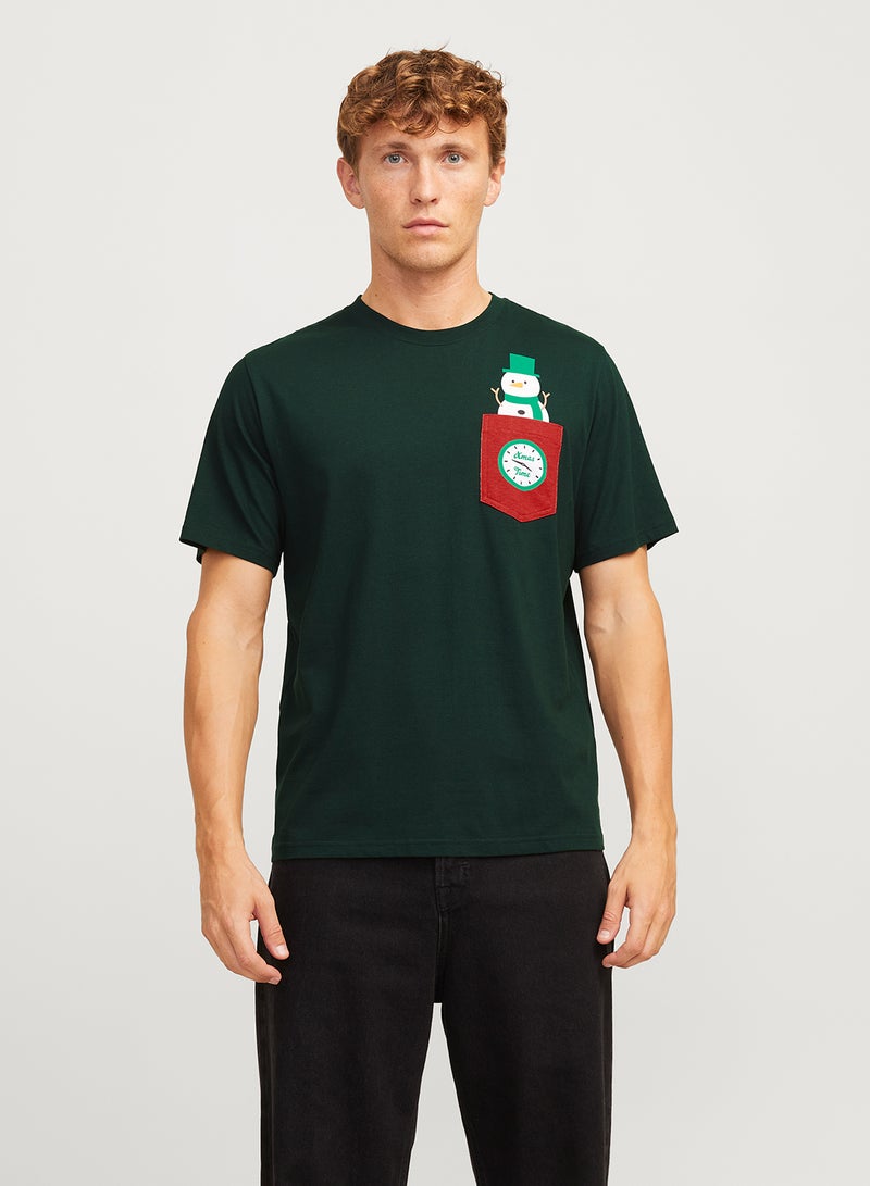 Christmas Graphic Crew Neck T-Shirt