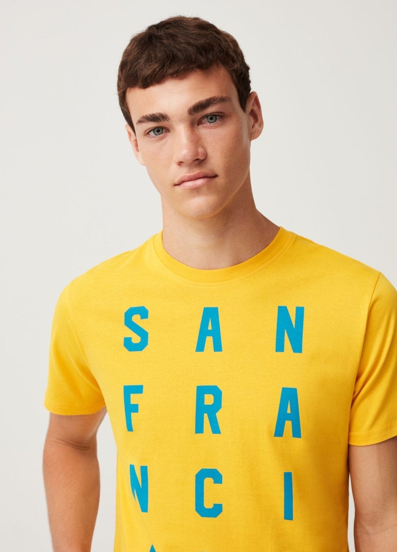 Ovs Cotton T-Shirt With San Francisco Print