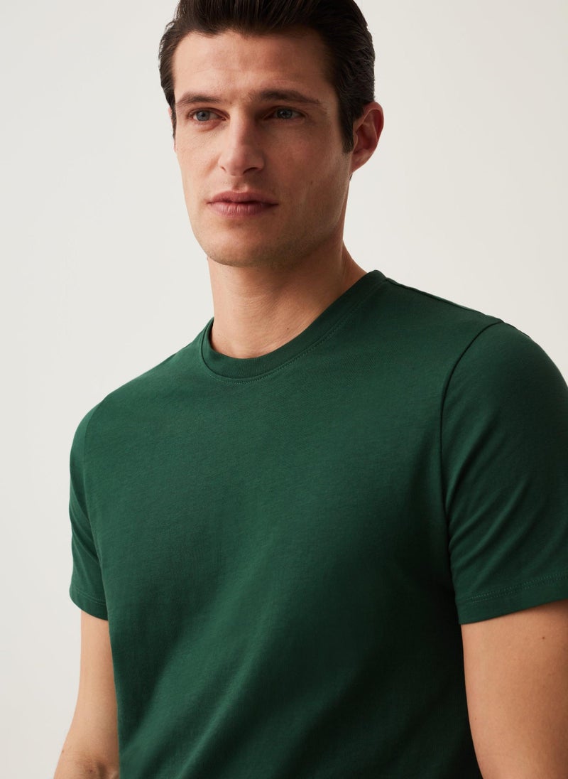 Ovs Organic Cotton T-Shirt With Round Neck