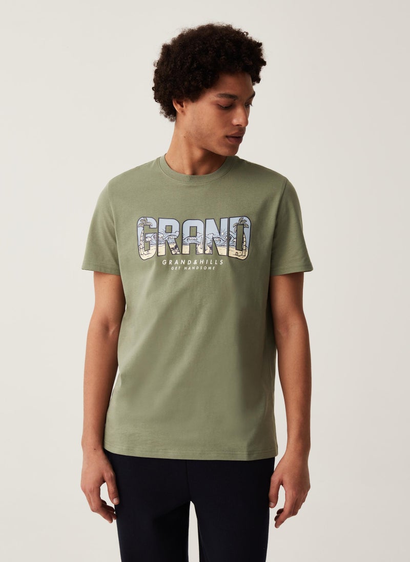 Ovs T-Shirt With Round Neck And Grand&Hills Print