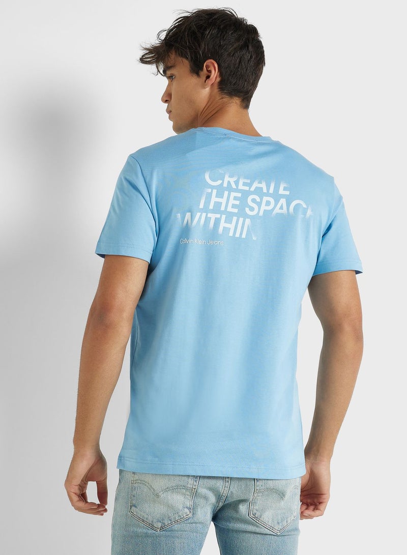 Slogan Crew Neck T-Shirt