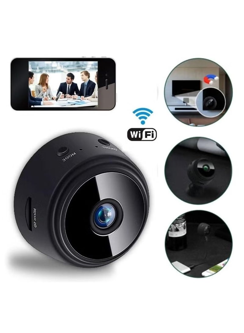 WiFi Mini Magnetic Wireless Spy Hidden HD 1080P Small Portable Round Camera, Indoor Security Camera, Motion Detection, Instant Notifications Night Vision Camera