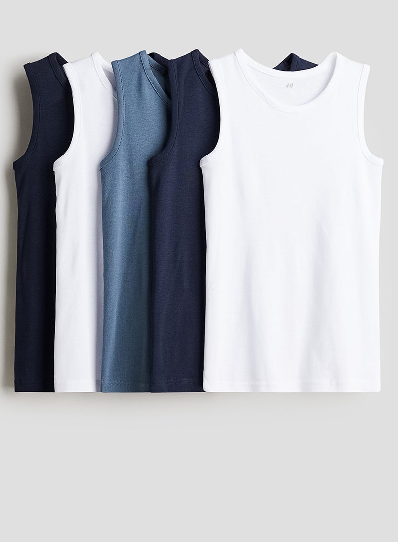 5-Pack Cotton Vest Tops