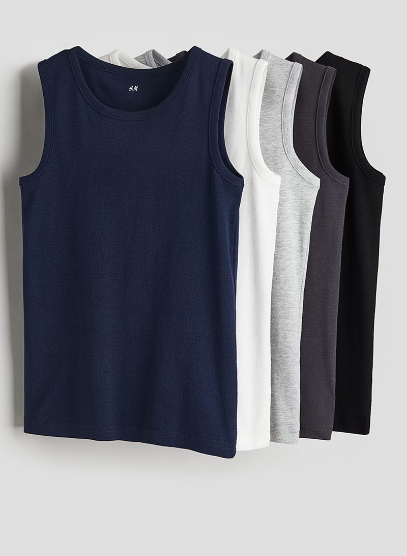 5-Pack Cotton Vest Tops