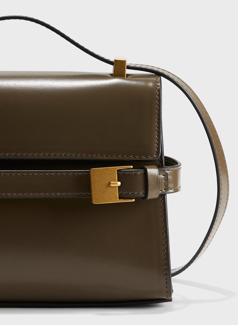 Strap-Detail Crossbody Bag