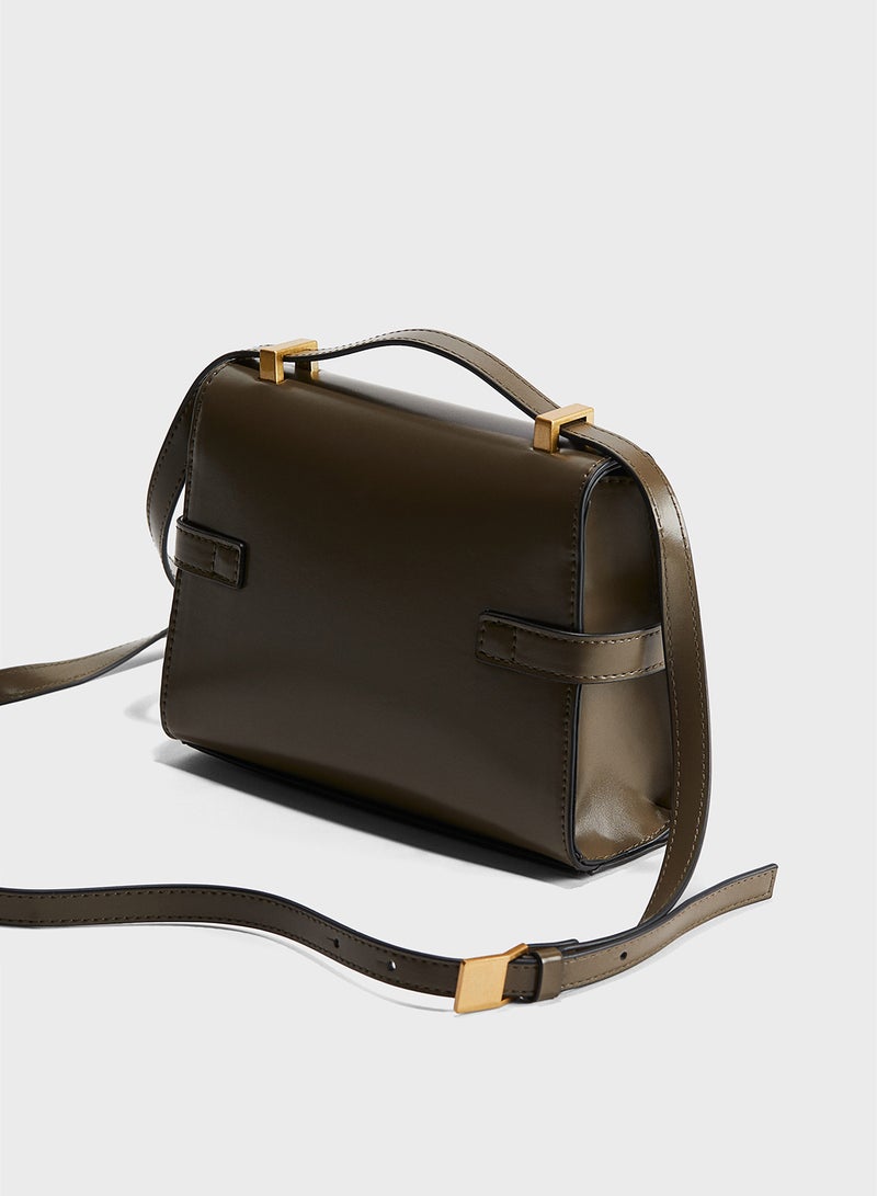 Strap-Detail Crossbody Bag
