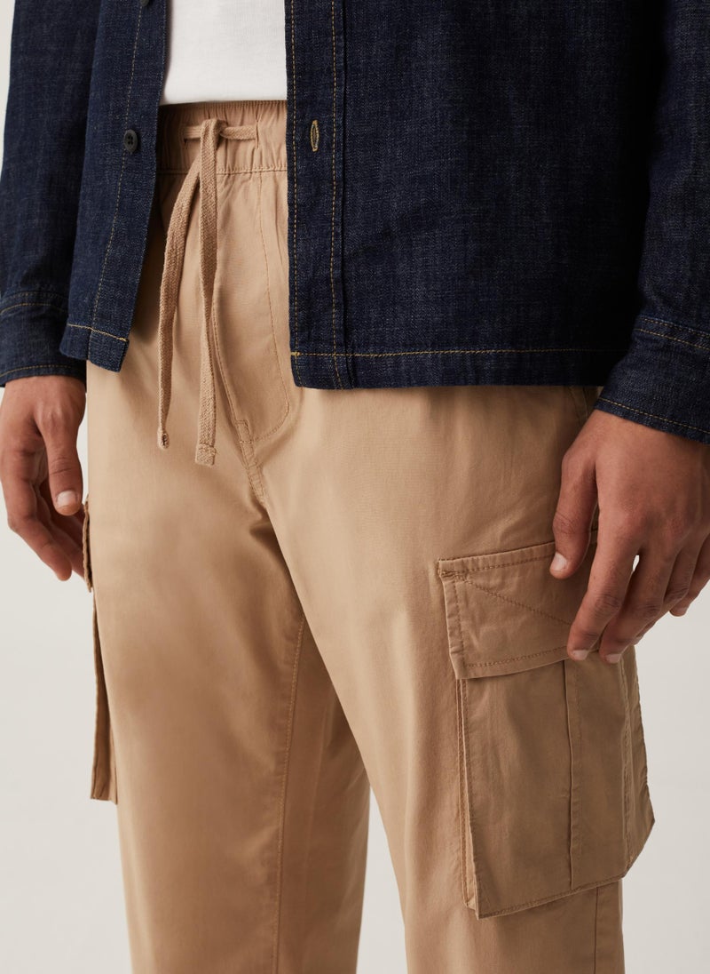 Ovs Grand&Hills Stretch Cotton Cargo Joggers