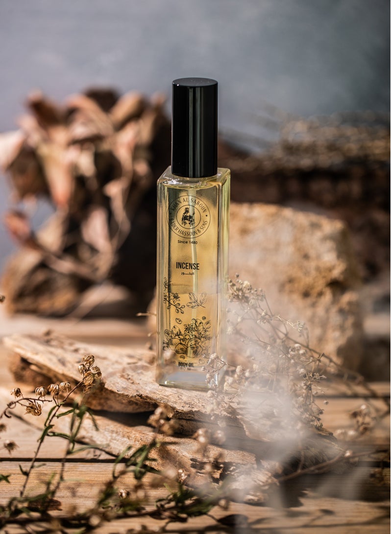 Natural & Organic Luxurious Incense Aromatherapy Oil 40 ml - Natural & Organic Skincare, Hydrating & Moisturizing Body Oil with Essential Oils