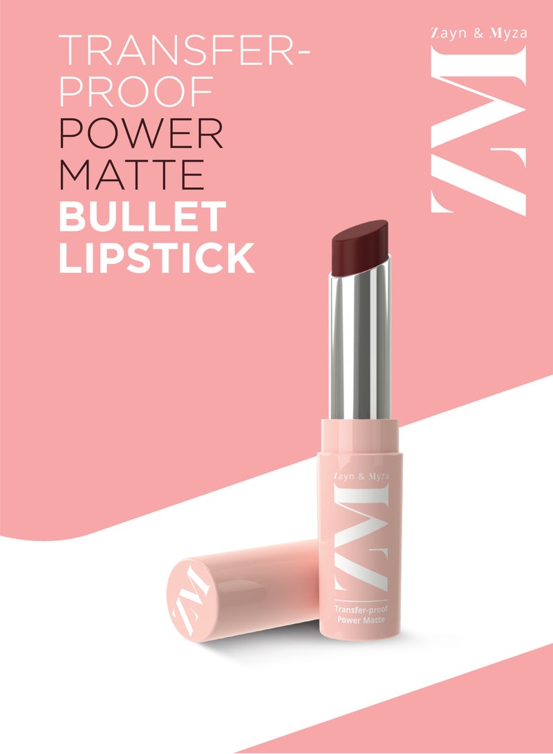 Transfer-Proof Power Matte Lipstick, 3.2 g Burgundy Bliss