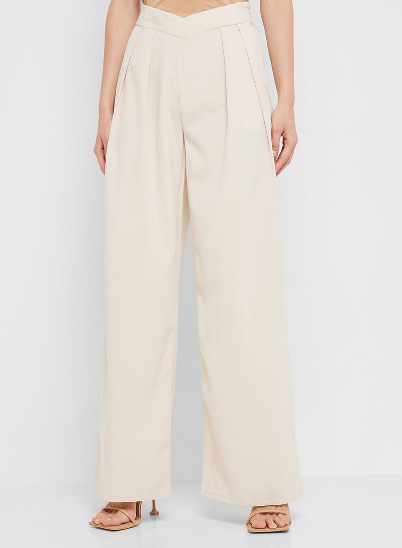 Front Pleat Detailed Pants