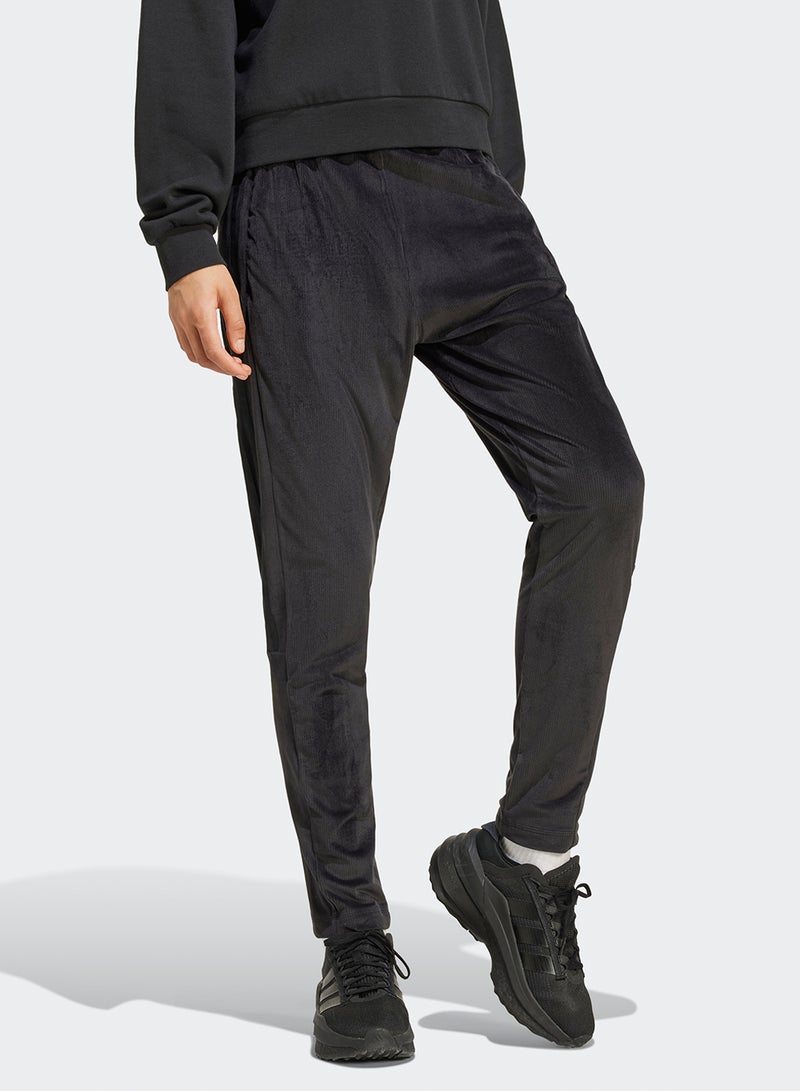 Tiro Cut 3 Stripe Stretchy Velour Track Pants