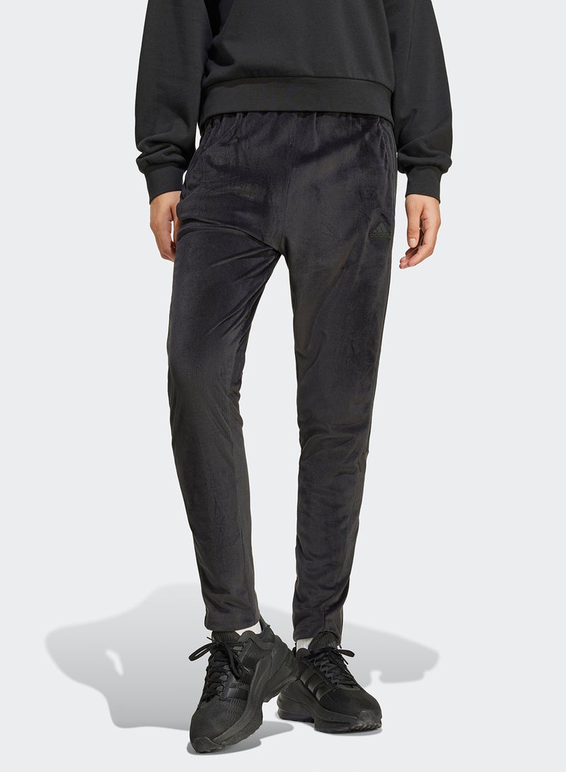 Tiro Cut 3 Stripe Stretchy Velour Track Pants