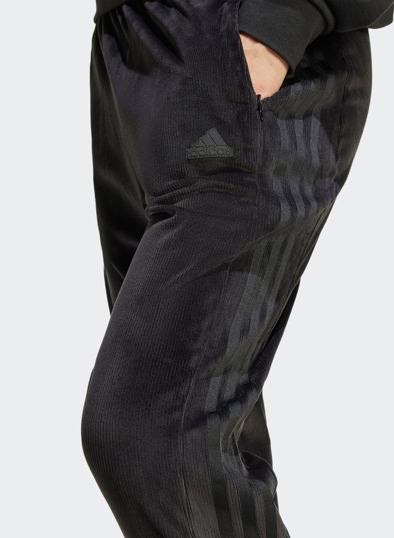 Tiro Cut 3 Stripe Stretchy Velour Track Pants