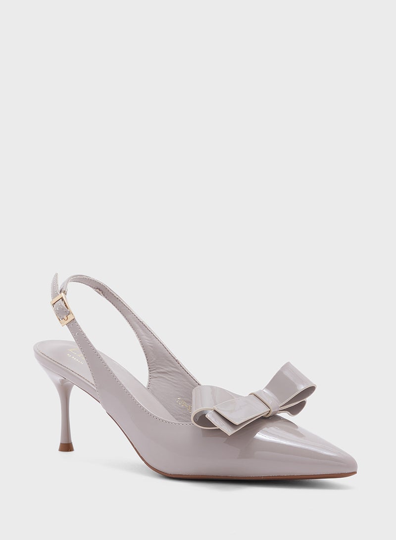 Bow Sling Back Pump