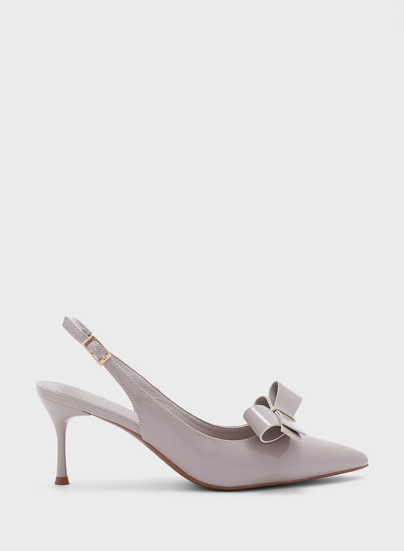 Bow Sling Back Pump