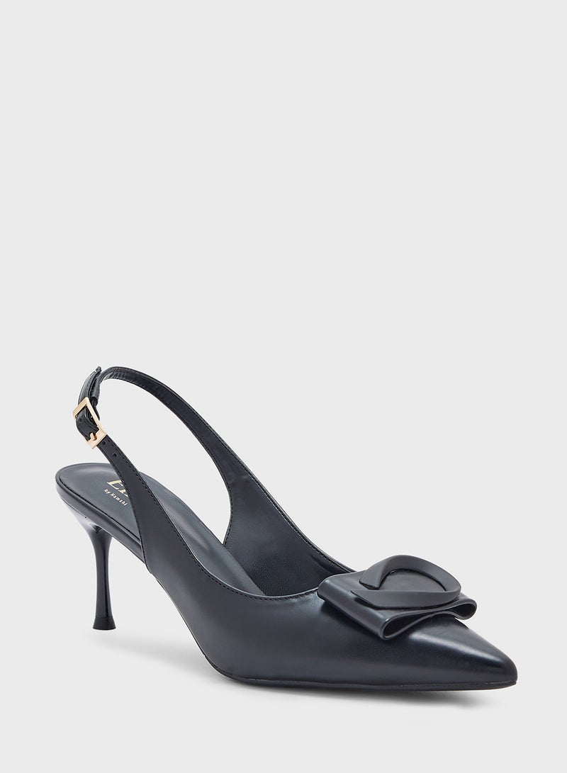 Trim Detail Sling Back Pump