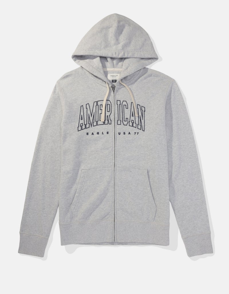 Logo Fleece Graphic Zip-Up Hoodie