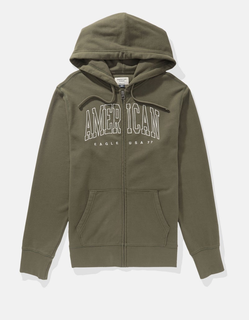 Logo Fleece Graphic Zip-Up Hoodie