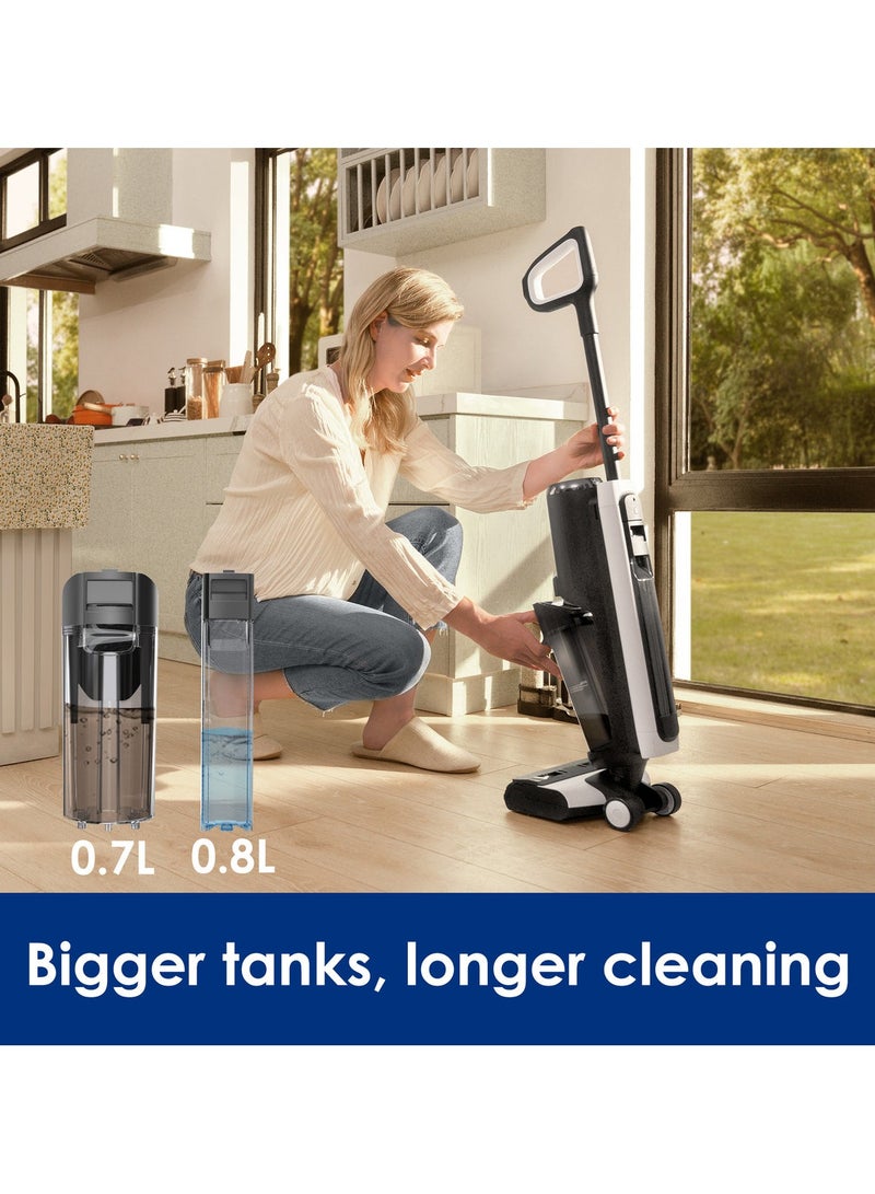 FLOOR ONE S5,Smart Wet Dry Cordless Vacuum Floor Washer & Mop Stick 0.8 L 220 W FW101300MY Black & White