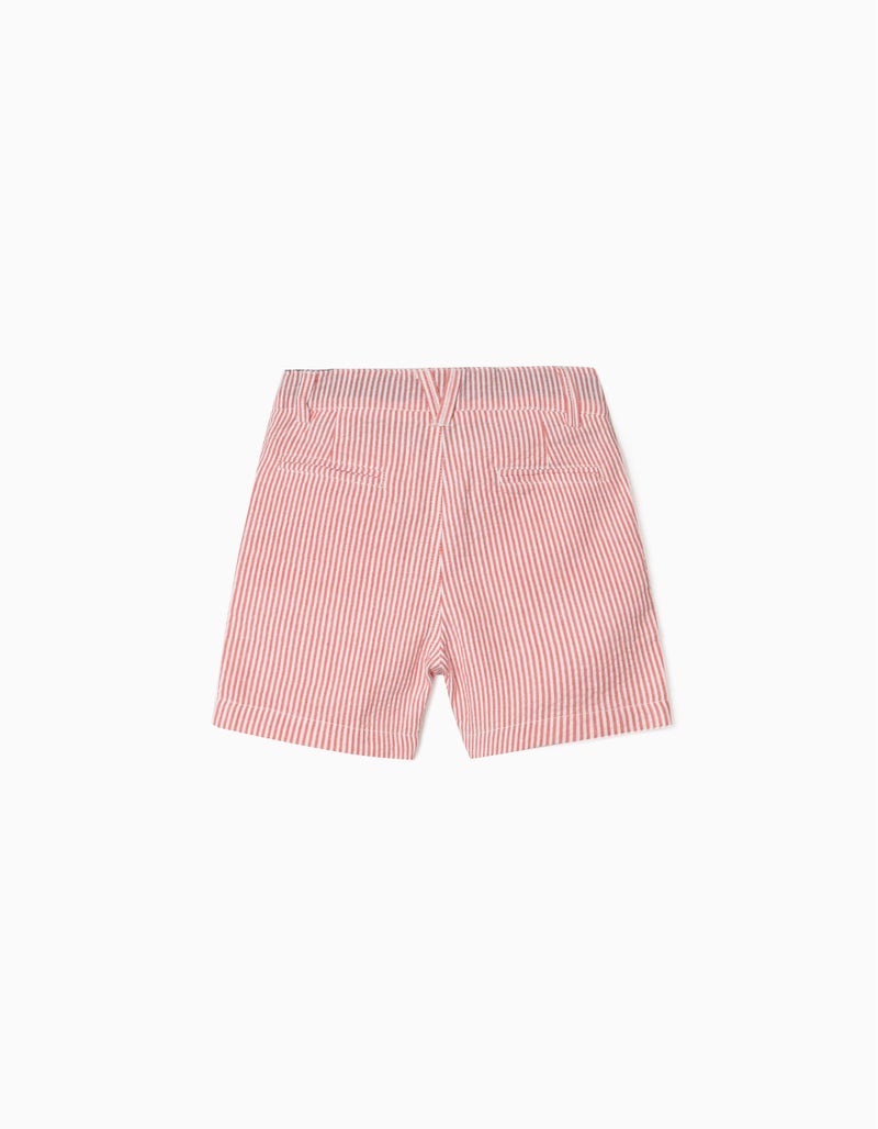 Striped Shorts for Baby Boys, Red/White