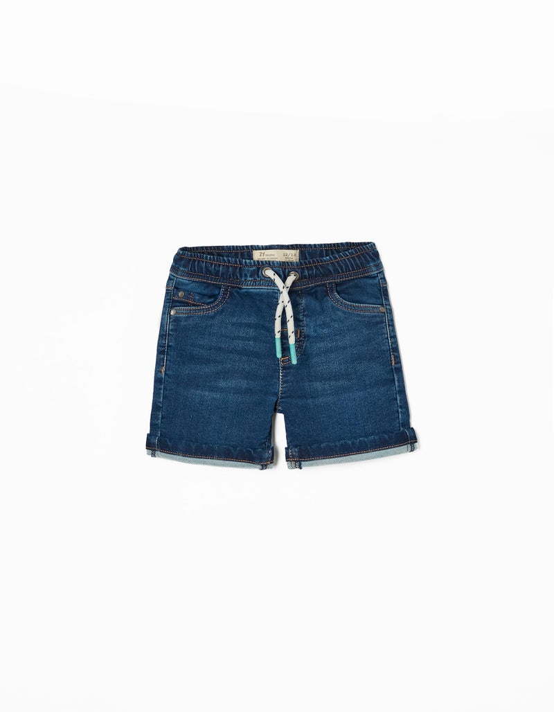 Denim Short for Baby Boys, Dark Blue