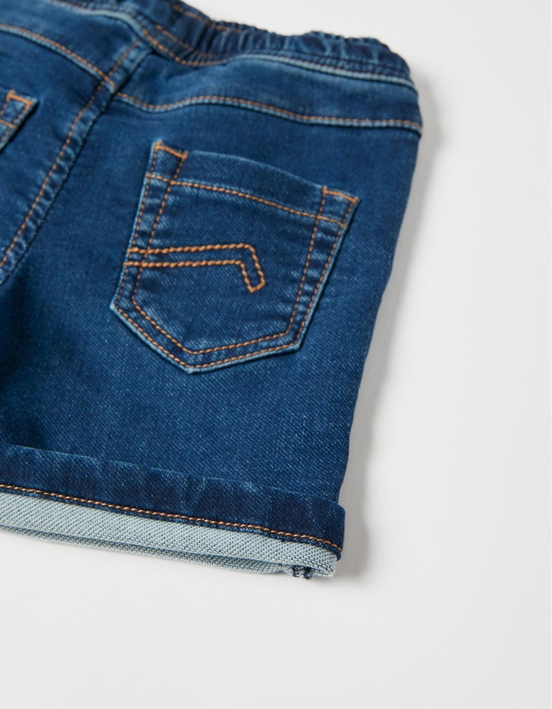 Denim Short for Baby Boys, Dark Blue