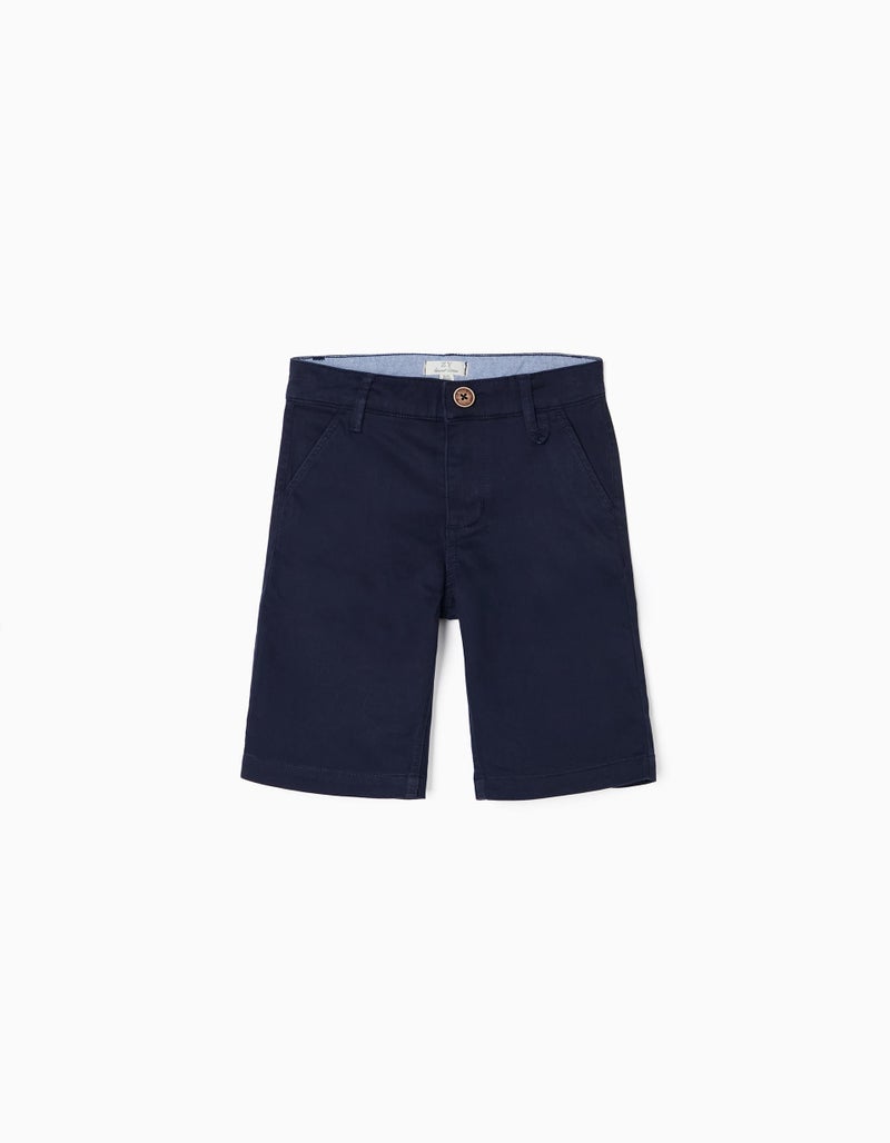 Chino shorts for Boys, Dark Blue