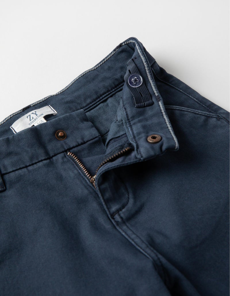 Twill Chino Shorts for Boys, Dark Blue