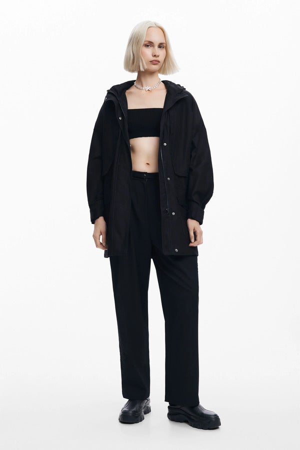 Multi-Pocket Lined Parka