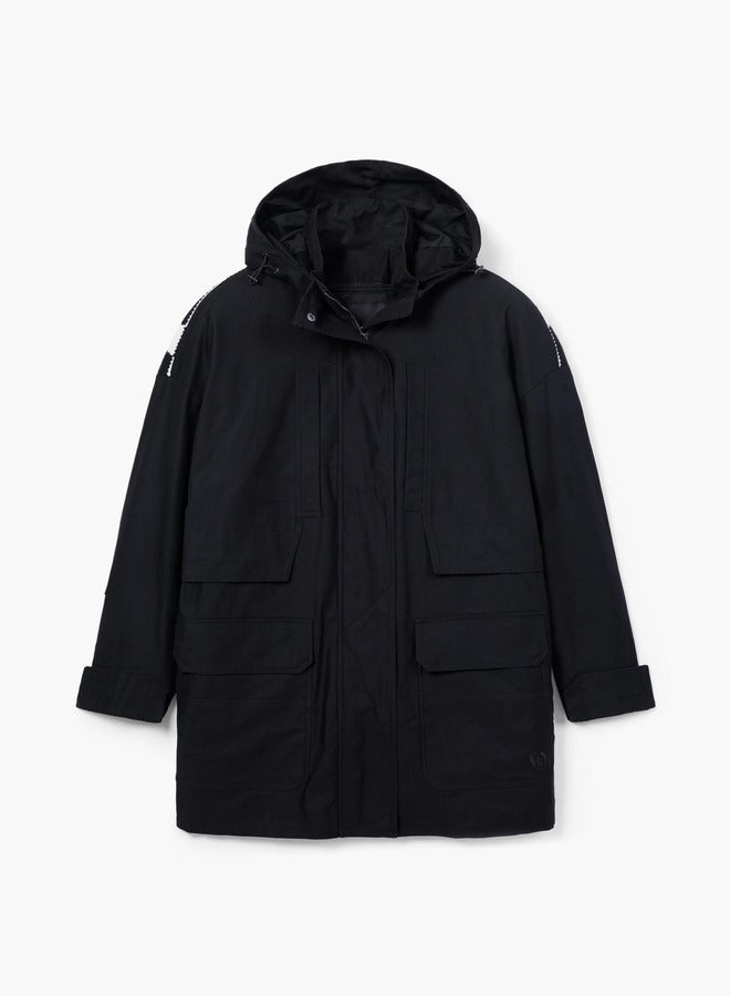 Multi-Pocket Lined Parka
