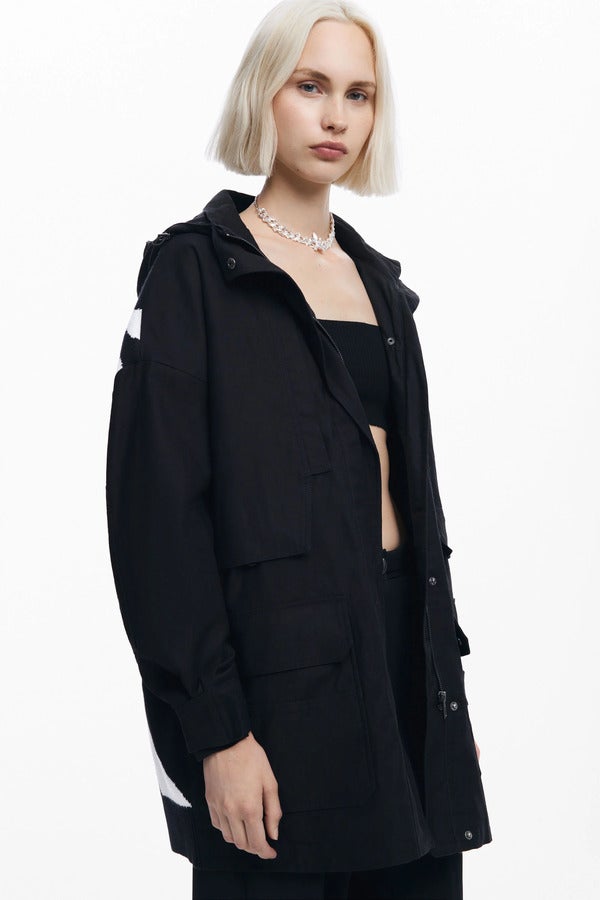 Multi-Pocket Lined Parka