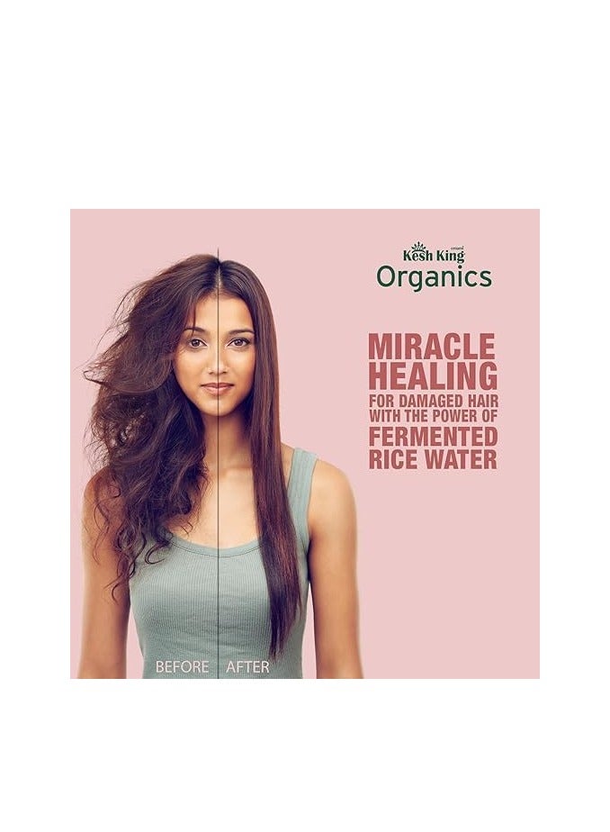 Organics Fermented Rice Water Shampoo  Nourishes  Repairs  For Frizz Free Bouncy Hair  Certified Organic  No Artificial Colours Parabens Phthalates Or Harmful Chemicals 300ml