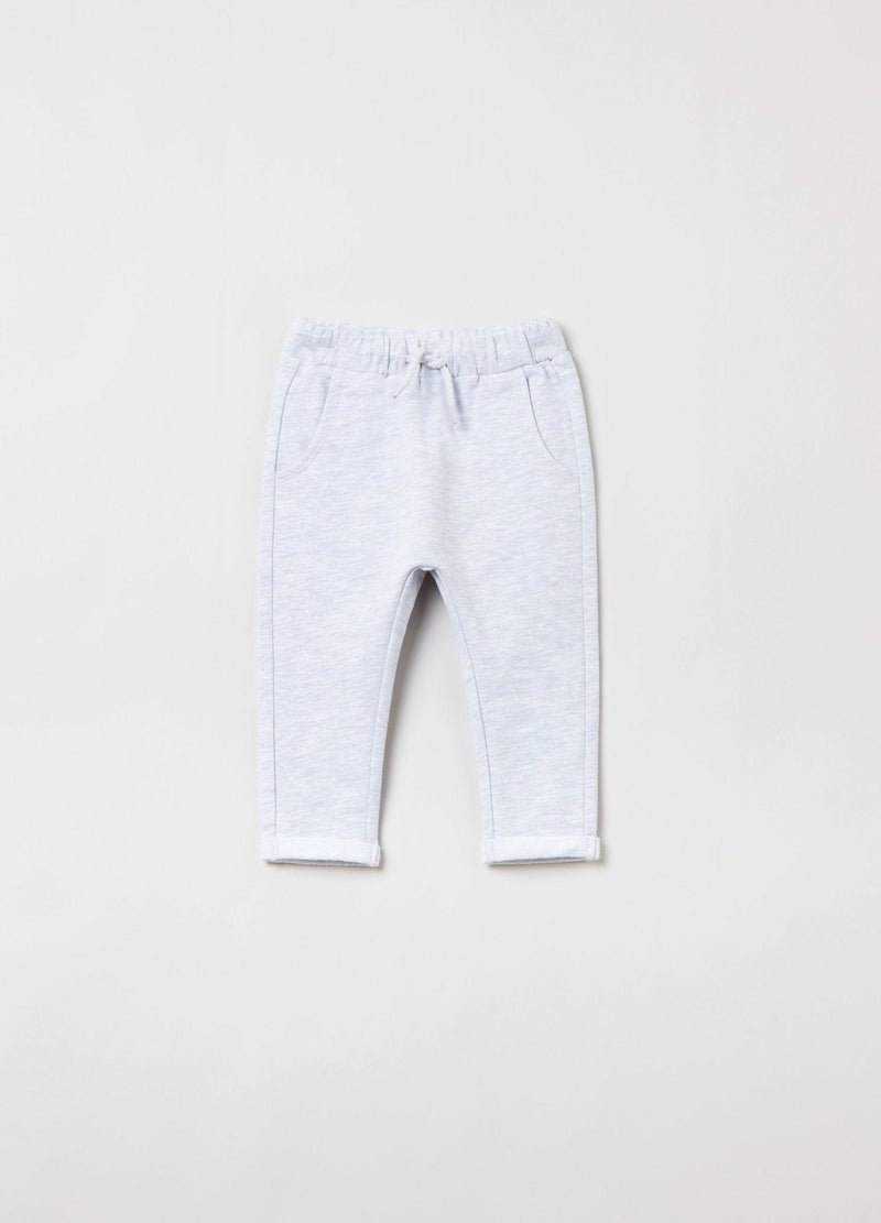 Ovs Baby Boy Cotton Joggers With Drawstring