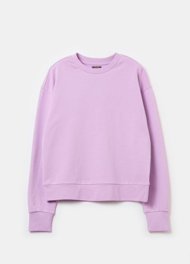 Sweatshirt with round neck