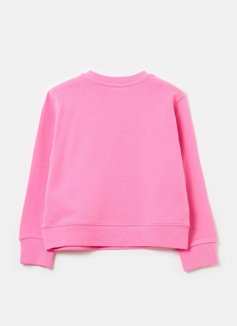 Solid colour sweatshirt in French terry