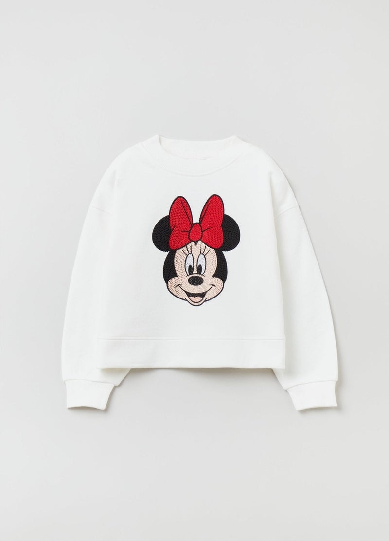 Ovs Girls Diamante Minnie Sweatshirt