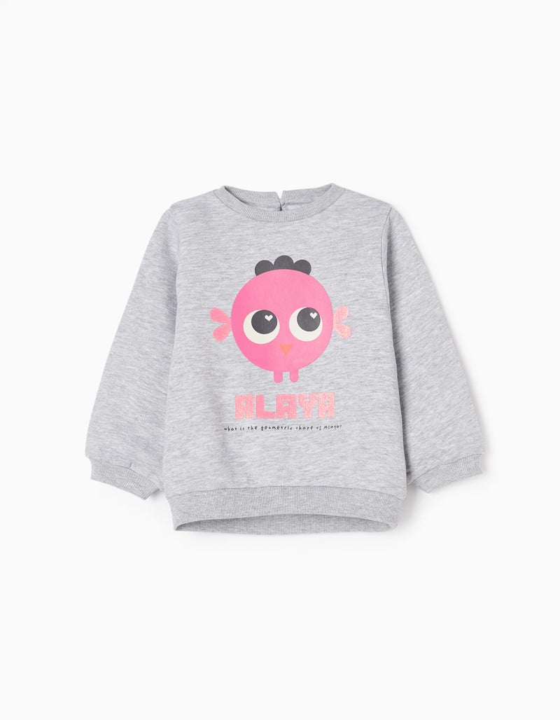 Cotton Sweatshirt for Baby Girls 'Princess', Pink