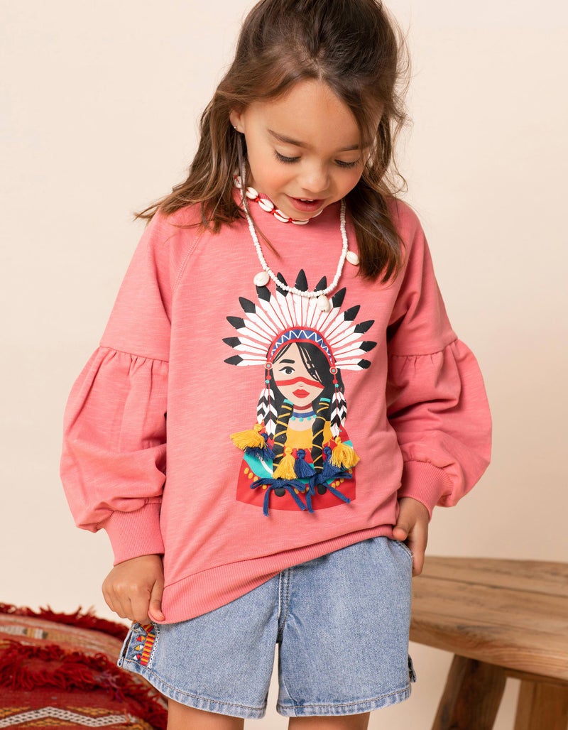 Sweatshirt for Girls 'Pretty', Pink