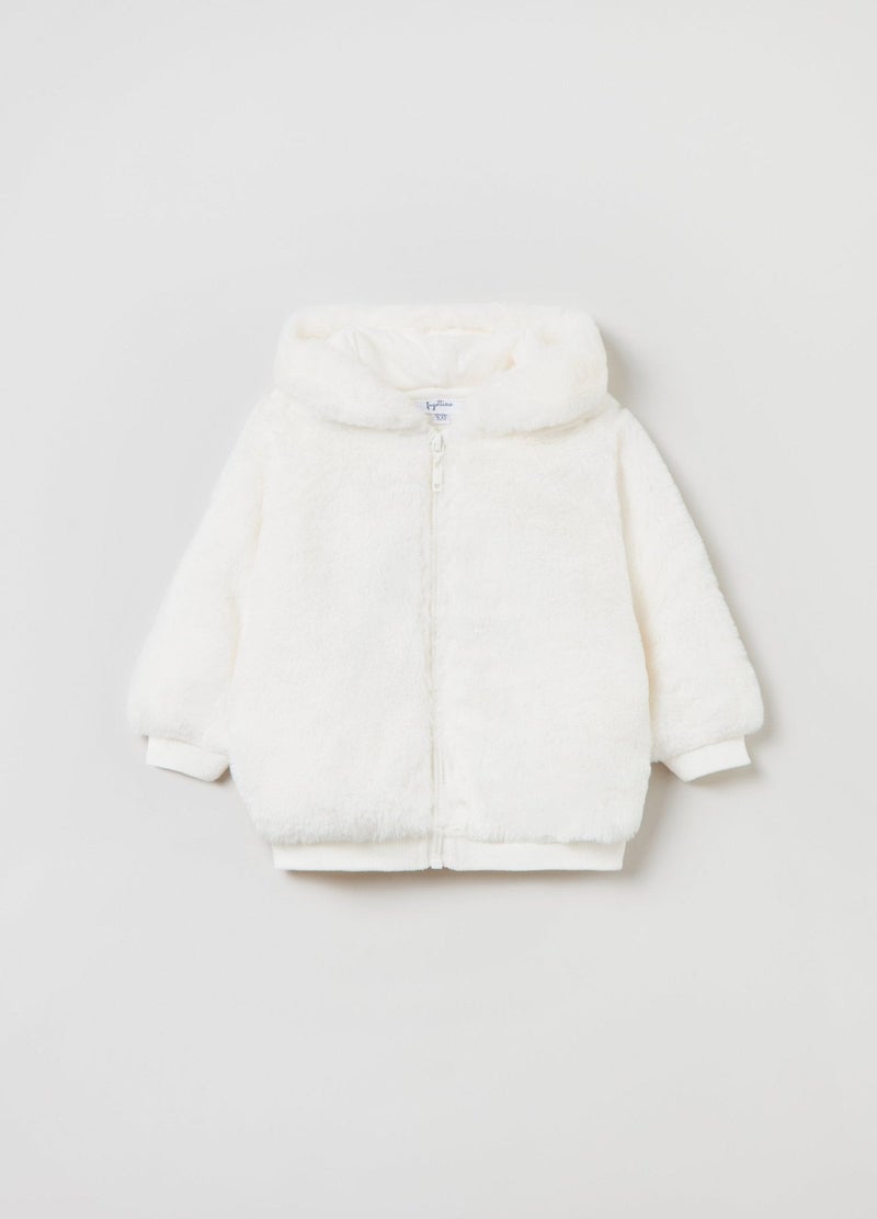 Ovs Baby Girl Faux Fur Full-Zip Hoodie