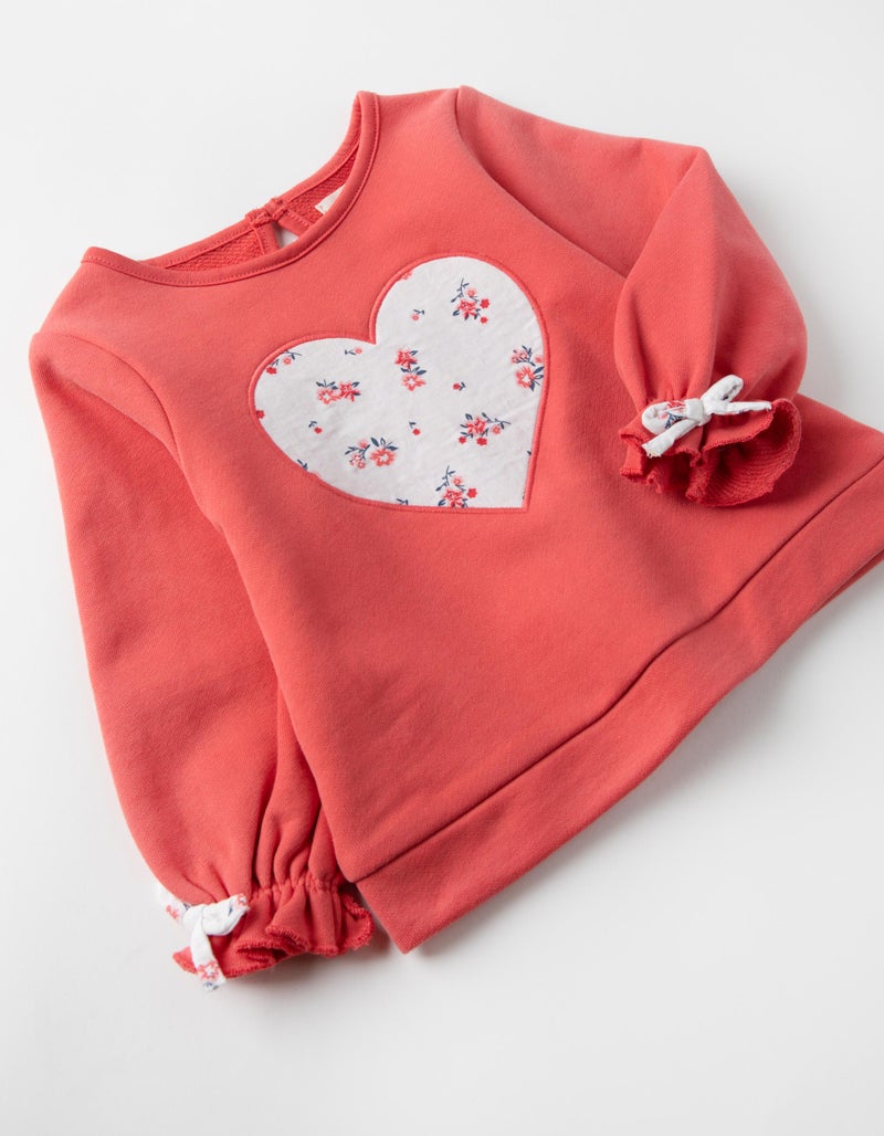 Sweatshirt for Baby Girls 'Heart', Grey