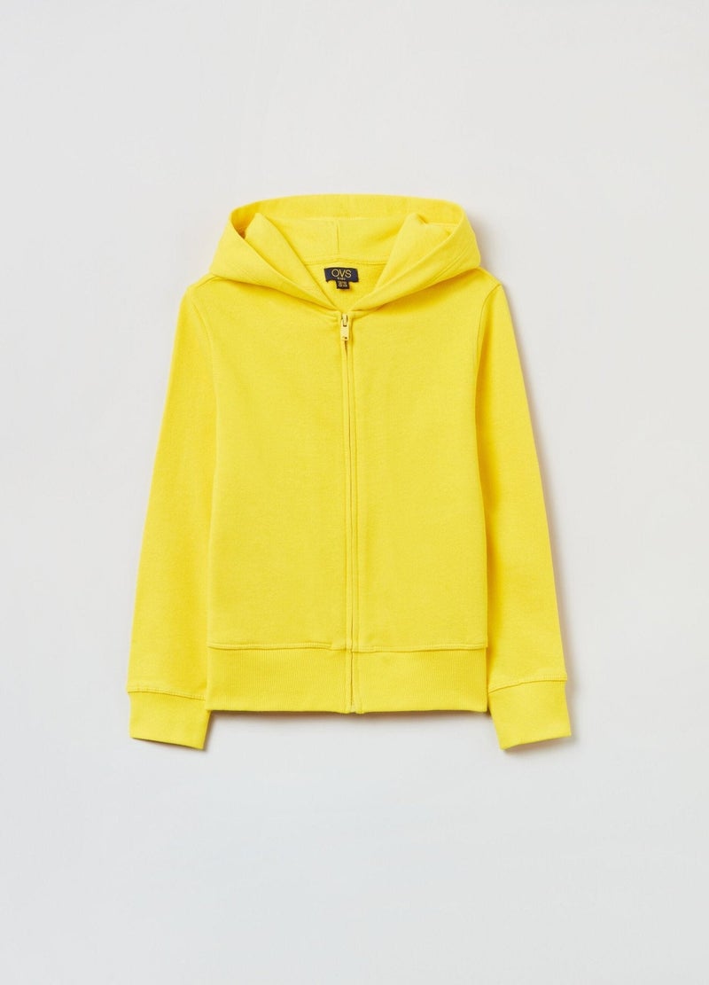 Ovs Cotton Full-Zip Sweatshirt With Hood