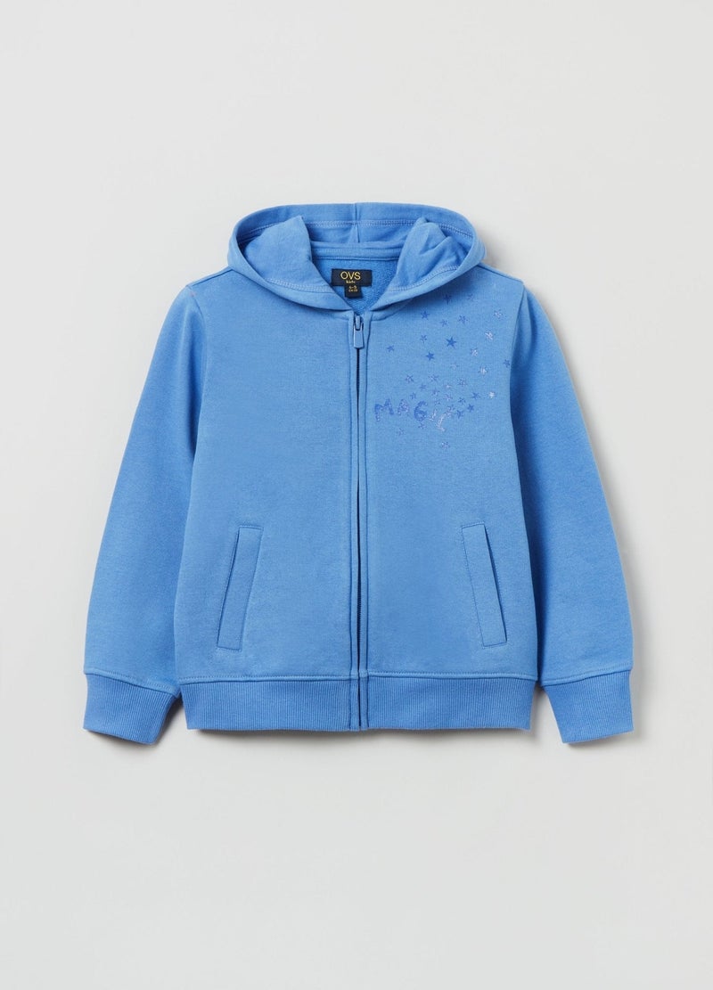 Ovs Girls Full-Zip Printed Hoodie