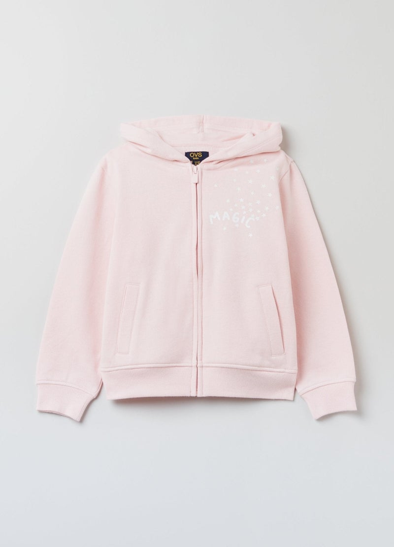 Ovs Girls Full-Zip Printed Hoodie