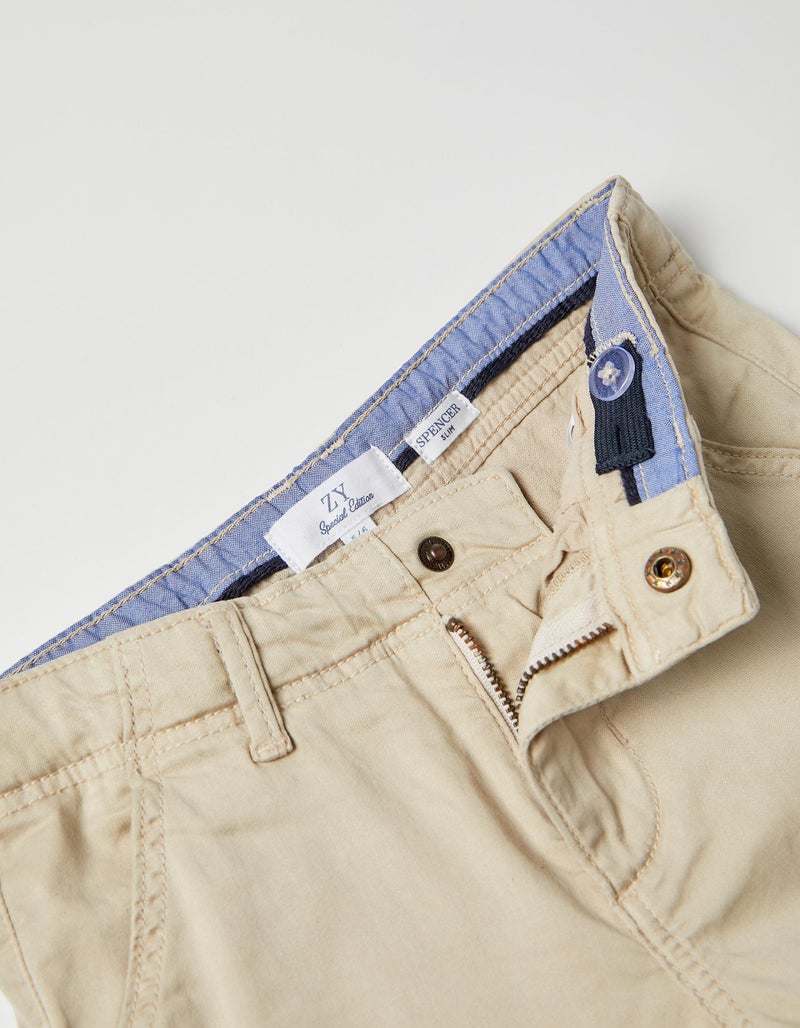 Chino Trousers for Boys 'Slim Fit', Beige